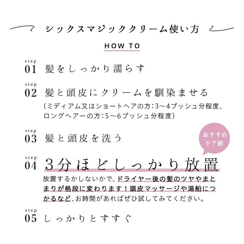 シックスマジッククリーム使い方